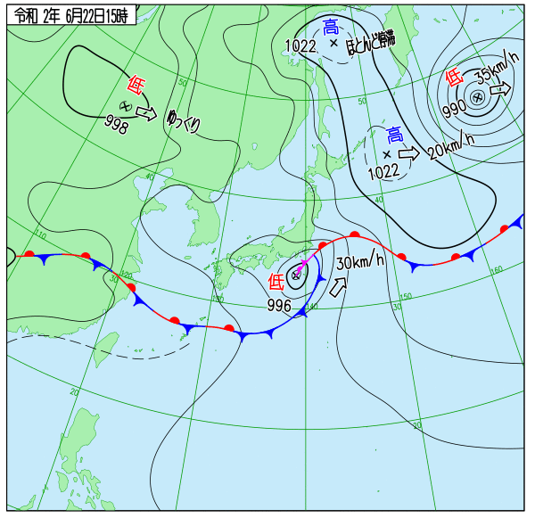 国内気温概況 年6月22日18時 日本時間 までの最高気温の平年差 気温のページ 気温データから地球大気を見る