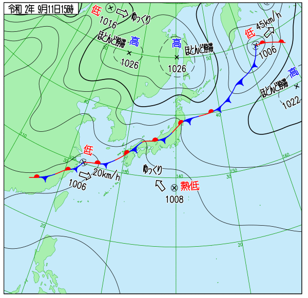 国内気温概況 年9月11日18時 日本時間 までの最高気温の平年差 気温のページ 気温データから地球大気を見る